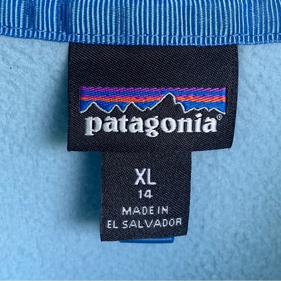 Patagonia Boys' Micro D Snap-T Pullover Fleece Size XL 14 Light Blue - Picture 4 of 8